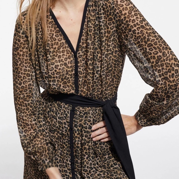🐆🖤 NWT The Kooples Button-Down Leopard Print Maxi Dress | Fluid Viscose $450! - Picture 3 of 12